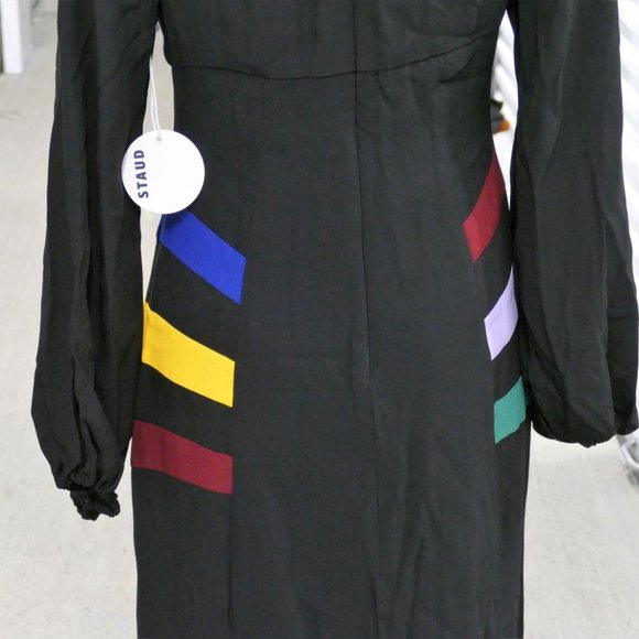 NWT STAUD Pacha Color Block Maxi Dress size 6 - Picture 7 of 12